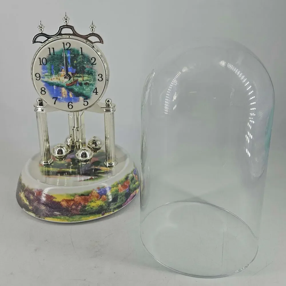 Vintage Waltham Anniversary Clock glass dome Westminster Chime pendulum